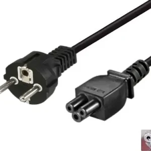 Hochwertig 5m Netzkabel Schutzkontaktstecker auf IEC320 C5 MickyMaus Stecker