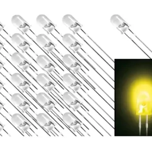5mm LED Gelb Klar 100-Stück Packung 1500mcd Aktuell