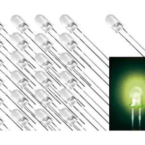 5mm LED Grün Klar 100-Stück Packung 1500mcd Nur Für Kurze Zeit