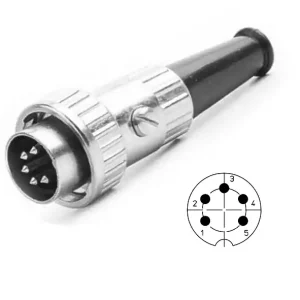 5pol DIN Stecker Metall mit Bajonett- Renkverschluss DIN45322 Bestpreis