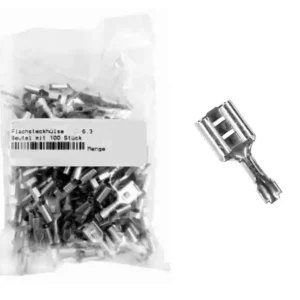 6,3mm Flachsteckhülse Blank verzinnt unisoliert -- 100er Pack -- Nur Für Kurze Zeit