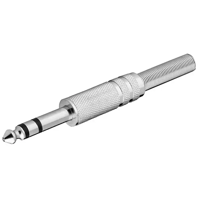 6,3mm Klinkenstecker Stereo Metall mit Knickschutz Sale