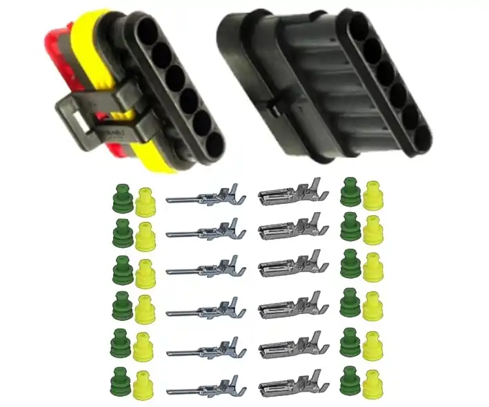 6pol KFZ Stecker SET IP67 Automotive Stecker-Kupplung Original