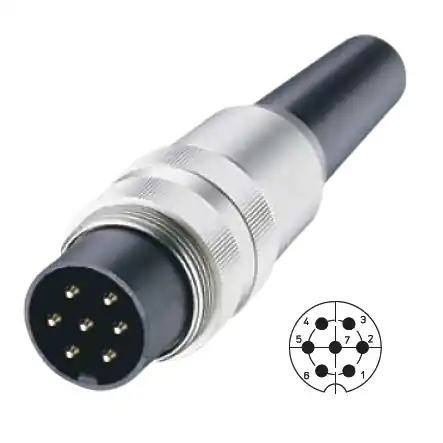 7pol DIN Stecker Metall mit Schraubverschluss Neue Kollektion