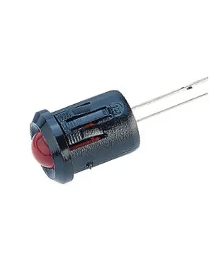 Kracherpreis 8mm LED Fassung Kunststoff Schwarz Einbaufassung