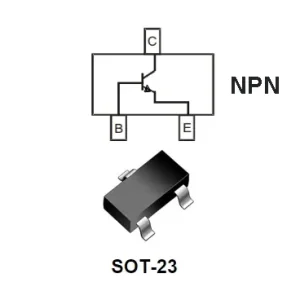 Weltweiter Versand BFR92 NPN SMD Transistor 15V 25mA 5GHz SMD-Code P1 or P1p