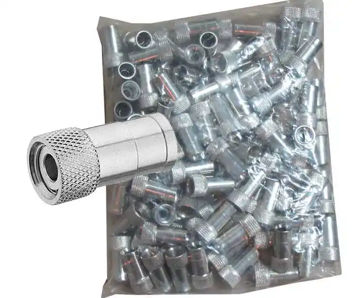 Mega-Angebot F-Stecker Kompressionsstecker für 7mm Koaxkabel 100er Pack