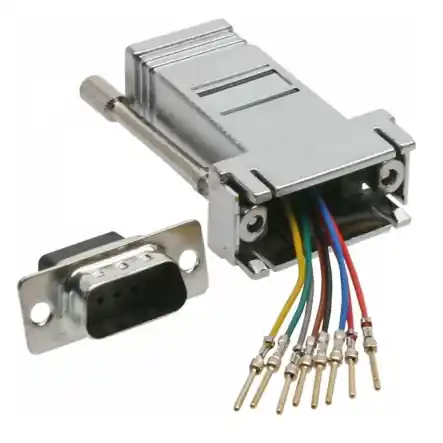 Kostenfreie Lieferung Gender Adapter RJ45 auf 9pol Sub-D Stecker