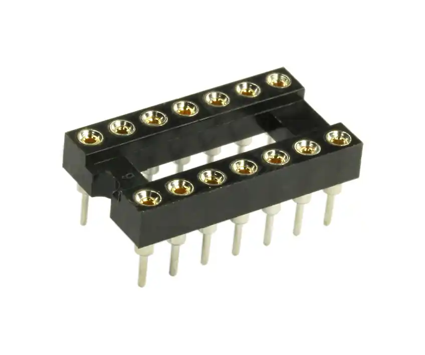 Kostenloser Versand IC Fassung 14pol Präzision gedrehter Kontakt RM 2,54mm