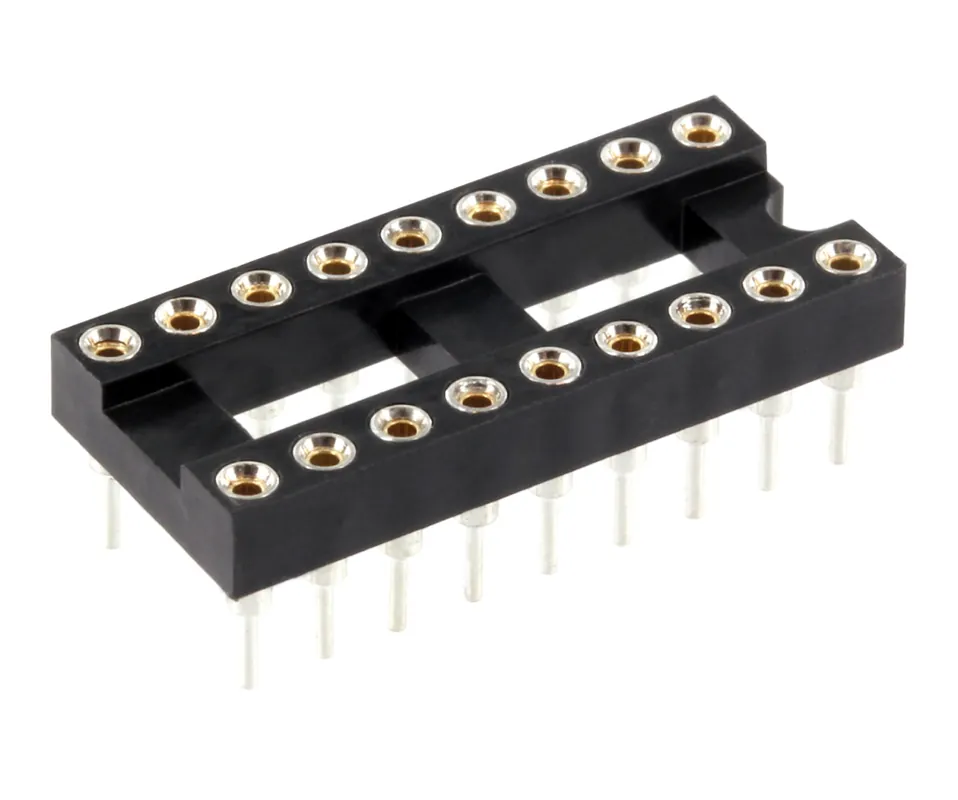Günstig IC Fassung 18pol Präzision gedrehter Kontakt RM 2,54mm