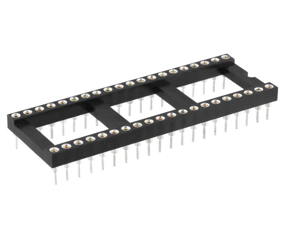 IC Fassung 40pol Präzision gedrehter Kontakt RM 2,54mm Geprüft