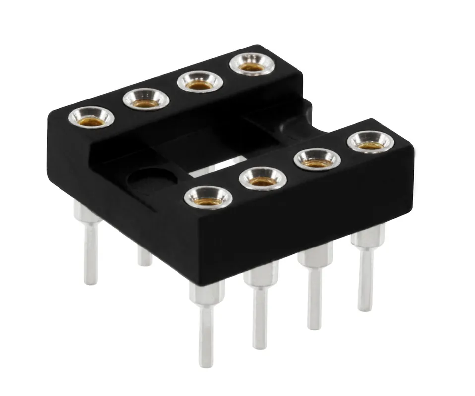 Sofort Bestellen IC Fassung 8pol Präzision gedrehter Kontakt RM 2,54mm