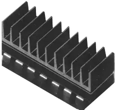 Letzte Chance IC Kühlkörper zu DIP14 DIP16 DIP20 SMD ua ALU eloxiert Querrippen 19x5x5mm