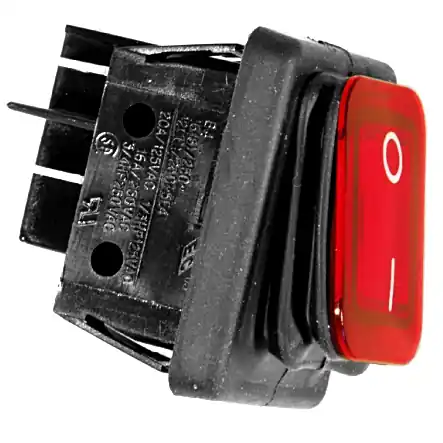 IP65 Schalter 16A Wippschalter 30x37mm ROT beleuchtet Netzschalter Im Trend