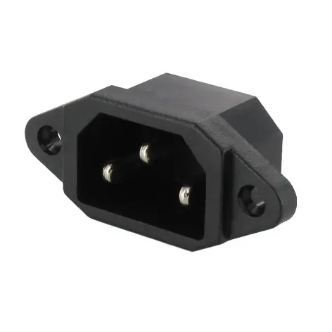 Finale Aktion Kaltgeräte C14 Einbaustecker bis 10A 250VAC Lötkontakte 50x22mm