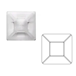 Weltweiter Versand Klebepad 19x19mm Befestigungssockel für Kabelbinder selbstklebend Nylon