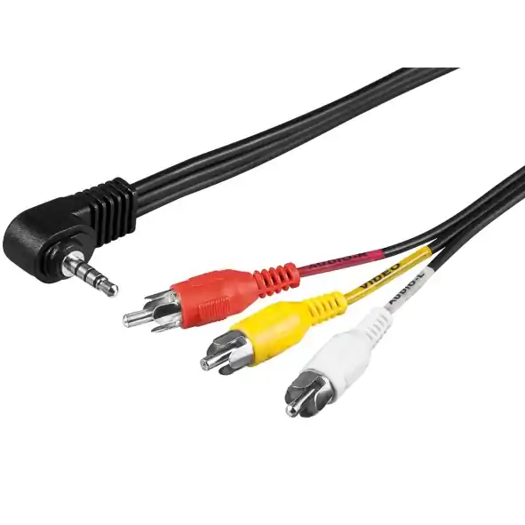 Geld-Zurück-Garantie Klinkenkabel 4pol Klinke auf 3x Cinchstecker zu SONY JVC Canon