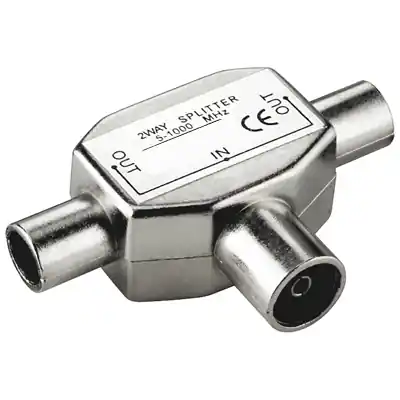 Rabatt Koaxadapter Koax T-Stück IEC Splitter Koaxbuchse auf 2xStecker