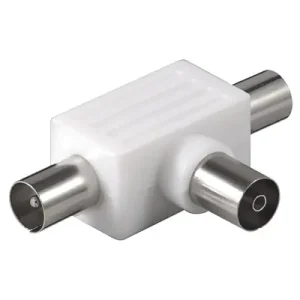 Handgefertigt Koaxadapter Koax T-Stück IEC Splitter Koaxbuchse auf 2xStecker