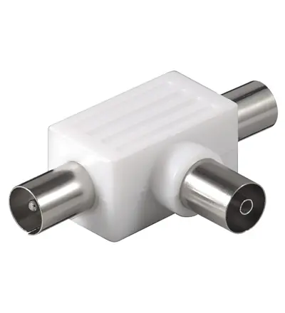 Handgefertigt Koaxadapter Koax T-Stück IEC Splitter Koaxbuchse auf 2xStecker