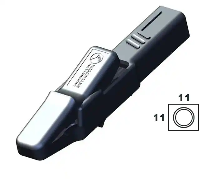 Krokodilklemme AK2B Kroko Schwarz kräftige Ausführung 81x11x11mm Gratis Versand