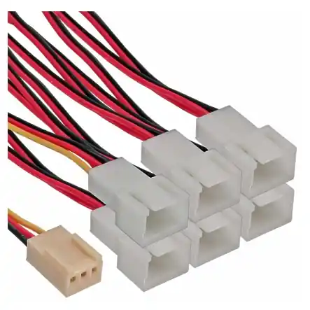 Lüfterkabel 3pol Buchse 6x 3pol Stecker Lüfter 6-fach Y-Adpter Top-Seller