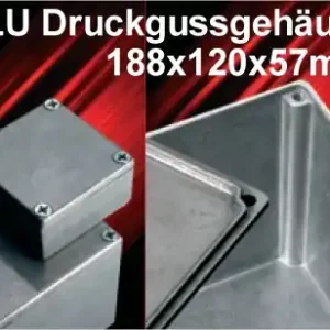 Günstig Metallgehäuse 188x120x57mm IP54 Aluminium extra starke Wandung EMC-Performance
