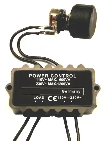 Motorregler für 230V bis 1200W Lüfterregler Drehzahl oder als Dimmer Zertifiziert