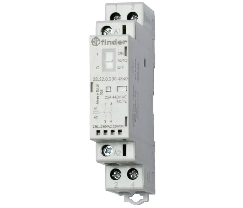 Relais 230V Spule 2xEIN Hutschiene 2x 25A Schütz Serie 2232 Leistungsschütz Peak 120A 5ms Meistverkauft