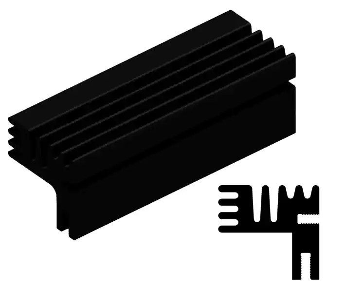 Super-Preis Rippen Kühlkörper 84x30x28mm Strang abgewinkelt