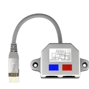 Heißes Angebot RJ45 Splitter 2fach RJ45 Verteiler CAT5e Telefon Netzwerk 8pol auf 2x4pol
