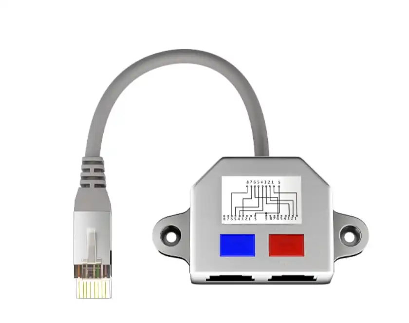 Heißes Angebot RJ45 Splitter 2fach RJ45 Verteiler CAT5e Telefon Netzwerk 8pol auf 2x4pol