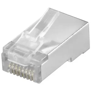 Sonderangebot RJ45 Stecker Modularstecker 8pol 8P8C geschirmt für Rundkabel
