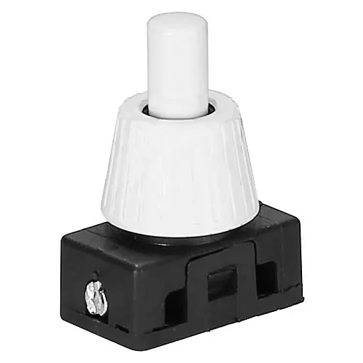 Schalter Druckschalter zu Schnurschalter und Nachttischlampen Kopf Weiss Jetzt Kaufen