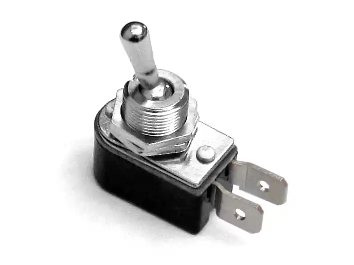 Limited Edition Schalter Kippschalter Bakelit 1xEIN mit Metallhebel und 6,3mm Steckkontakten