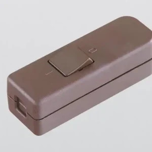 Schalter Schnurschalter 6A 250V 1polig Braun Nur Heute