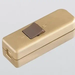 Schalter Schnurschalter 6A 250V 1polig Goldfarben Echt