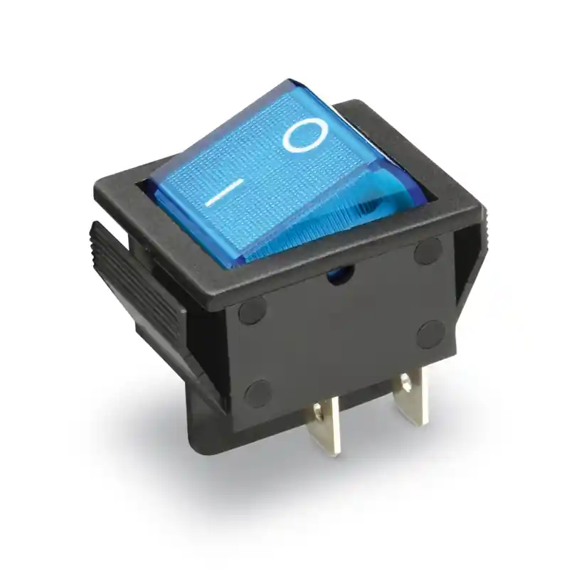 Top-Qualität Schalter Wippschalter 25x32mm 15A 250V Blau mit Beleuchtung Netzschalter