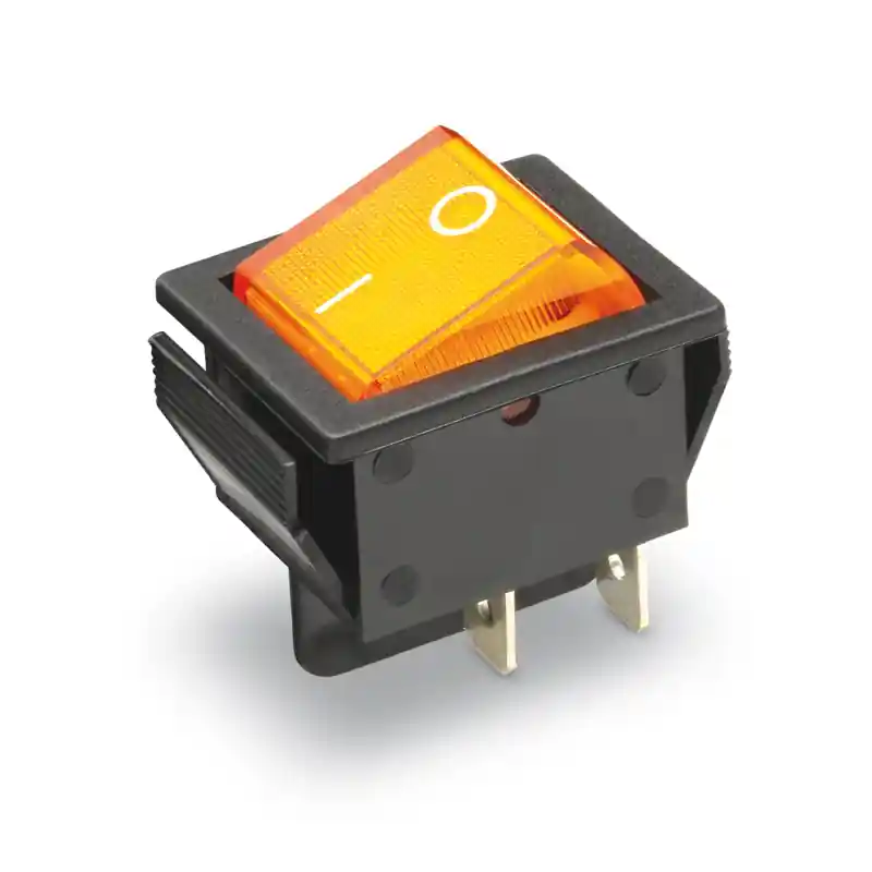 Schalter Wippschalter 25x32mm 15A 250V Gelb mit Beleuchtung Netzschalter Ab Werk