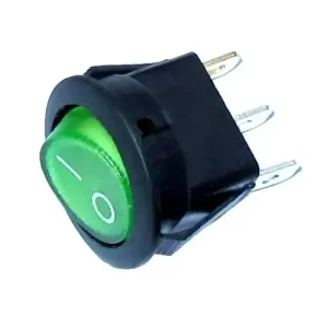 Schalter Wippschalter GRÜN RUND 23mm I/O beleuchtet 250V 6A Netzschalter Angebot