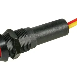 Signallampe 12V LED Rot in schwarzer 10mm Fassung Geprüft