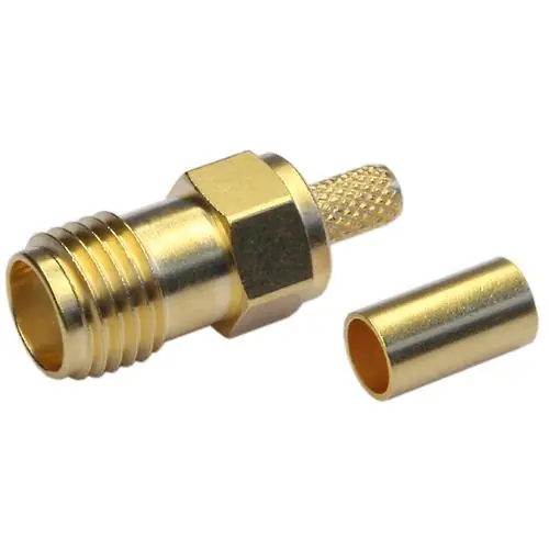 SMA Kupplung zu RG58 Crimpversion vergoldet Gratis Versand