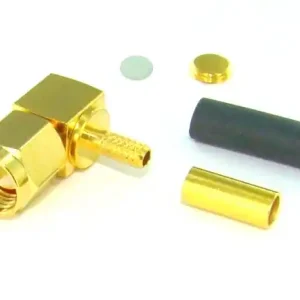 SMA Stecker gewinkelt für RG174 Crimpversion vergoldet Preiswert