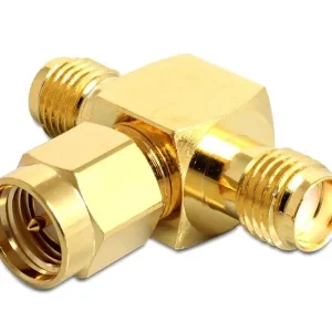 SMA T-Stück SMA Stecker auf 2x SMA Buchse Zertifiziert