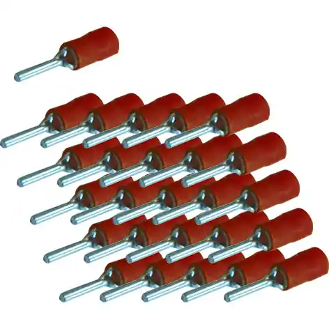 Stiftschuhe Rot für Kabel 0,5-1,5qmm 100-Stck-Pack Großhandel