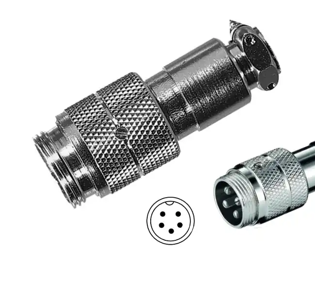 Tuchel 5pol Stecker Metallstecker mit Stiften Male Abverkauf