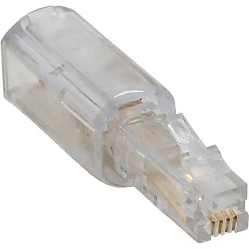 Exklusiv Twist-Stop 4pol RJ10 Stecker-Kupplung kurzer Adapter