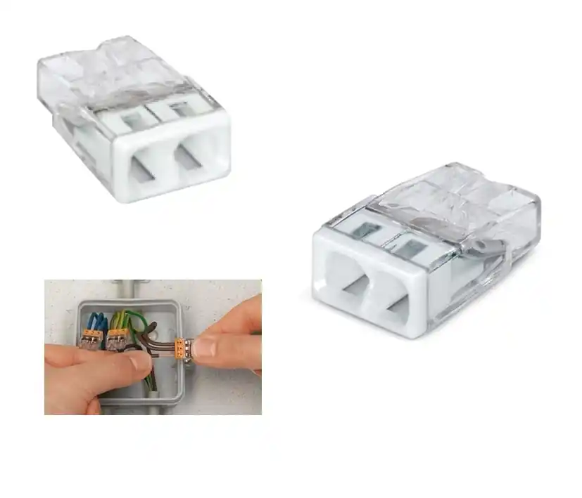 WAGO Klemme 2-Leiter Steckklemme 100er-Pack Markenware