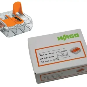 WAGO Klemme 3-Leiter COMPACT 50er-Pack Kabelverbinder Leiterklemme Top-Seller