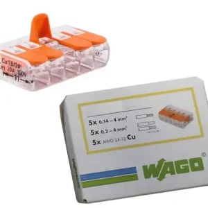 Weltweiter Versand WAGO Klemme 5-Leiter COMPACT 25er-Pack Kabelverbinder Leiterklemme Dosenklemme